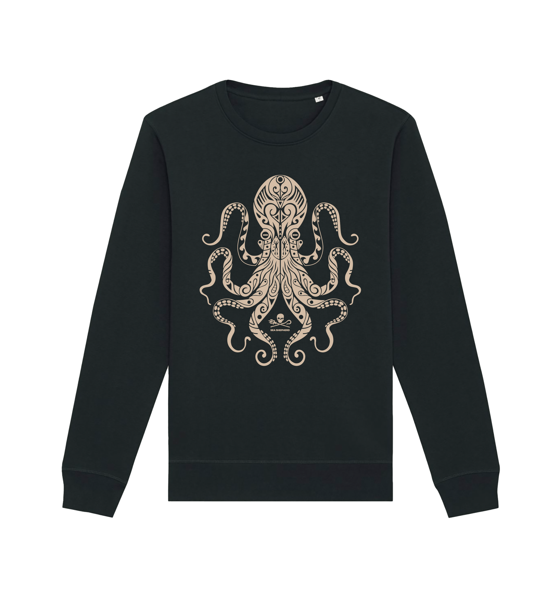 Black Printed Sweater Front