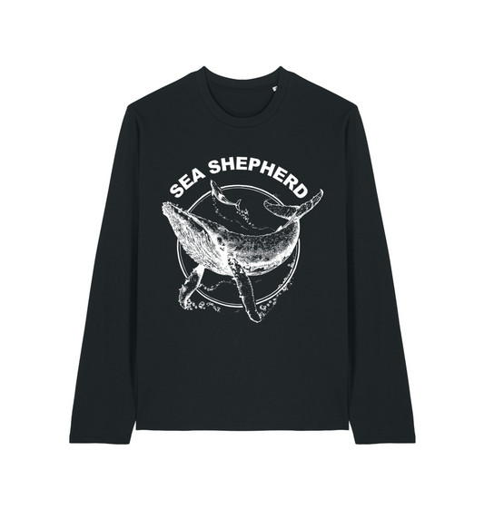 Black Printed Long Sleeve T Shirt Front