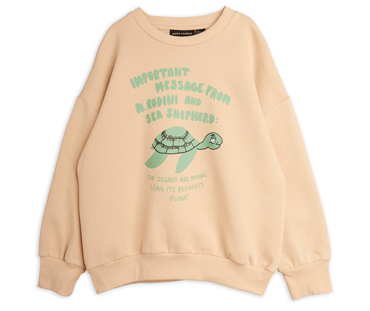 Beige Printed Sweater