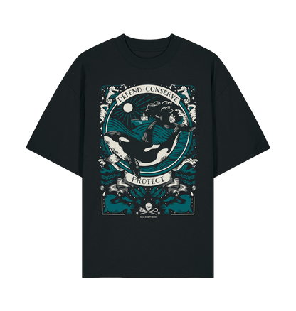 Black Printed T-shirt Front