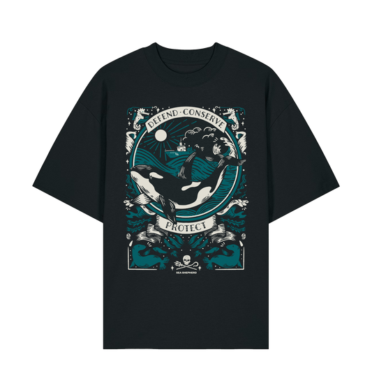Black Printed T-shirt Front