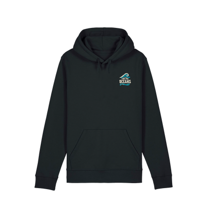 Black Printed Hoody Front