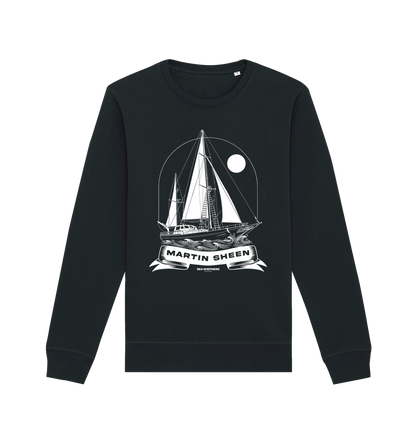 Black Printed Sweater Front
