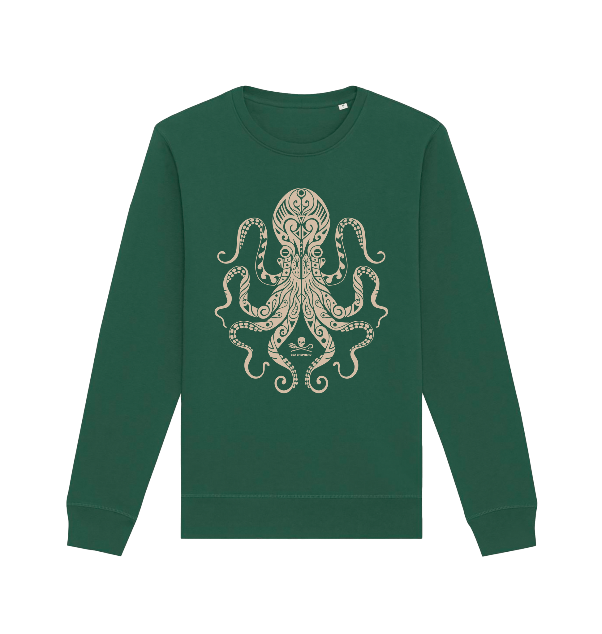 Bottle Green Printed Sweater Front