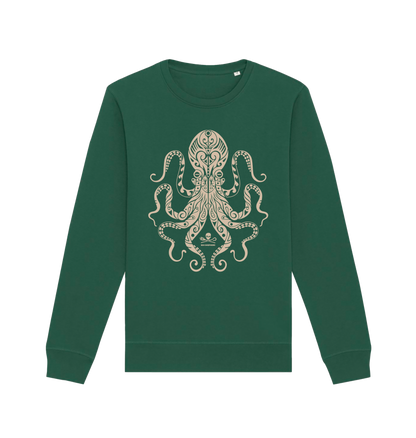 Bottle Green Printed Sweater Front