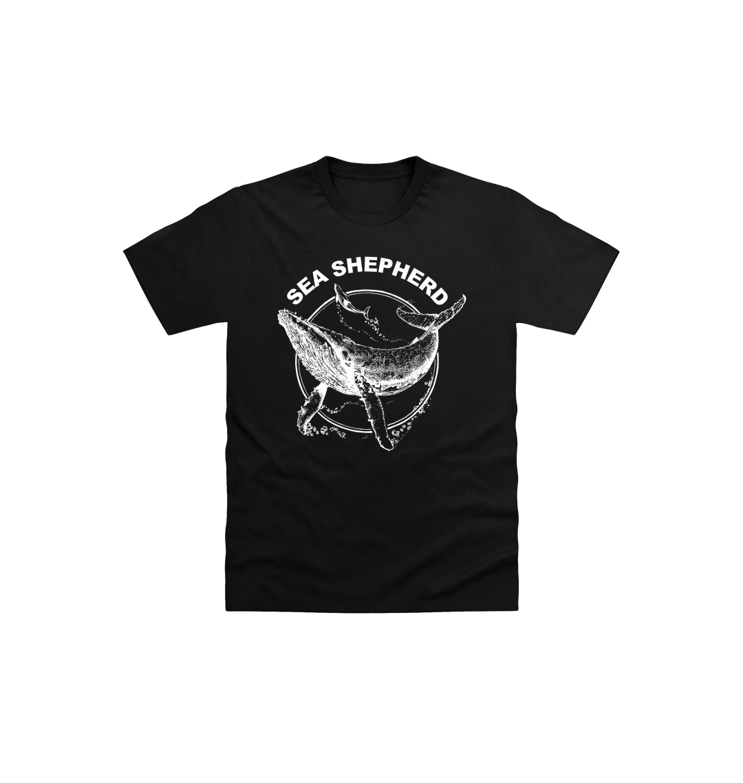 Black Printed Kids T-Shirt Front