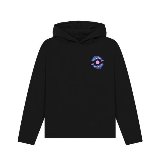 Black Printed Hoody