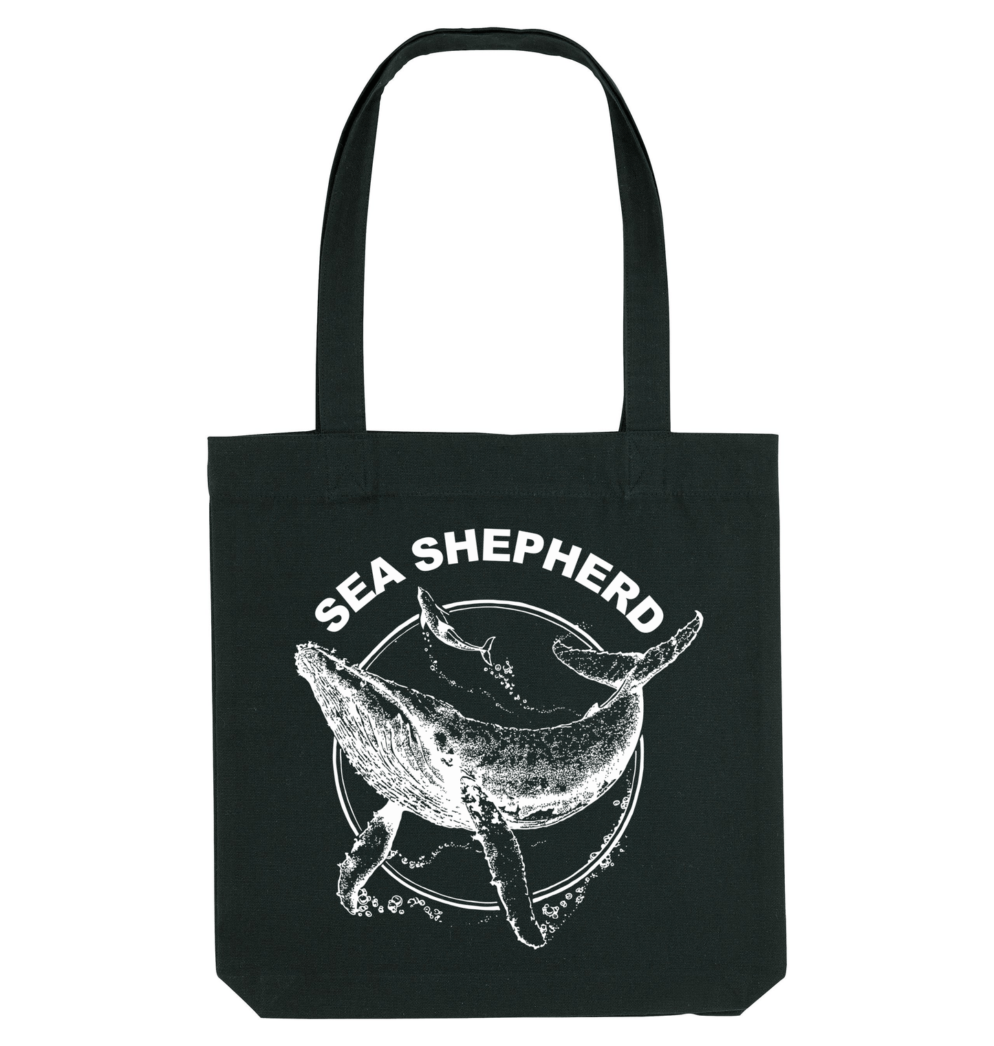 Black Printed Bag Front