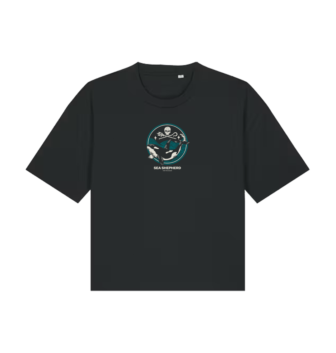 Black Printed T-shirt Front