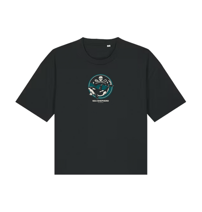 Black Printed T-shirt Front