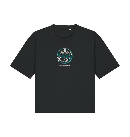 Black Printed T-shirt Front