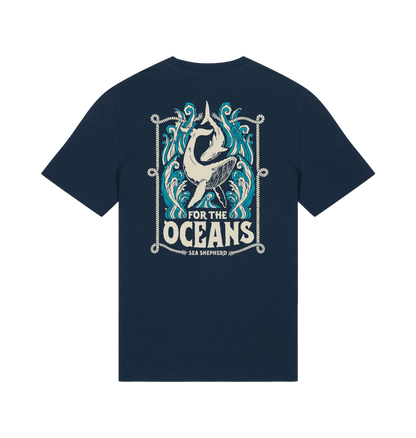 French Navy Printed T-shirt Back