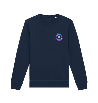 French Navy Printed Sweater