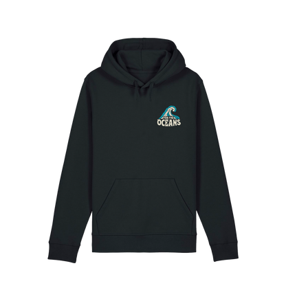 Black Printed Hoody Front