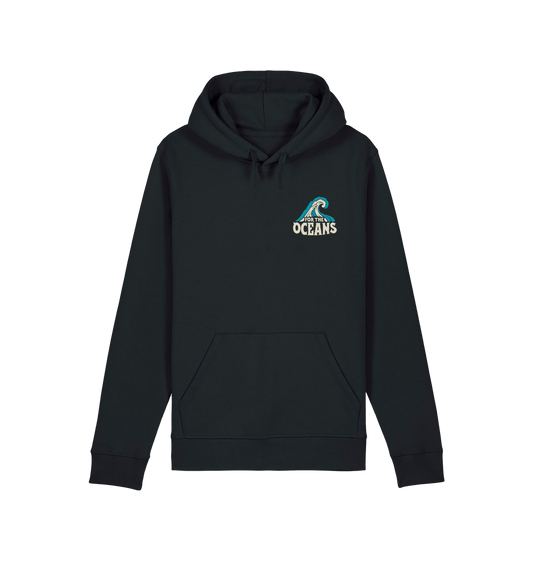 Black Printed Hoody Front