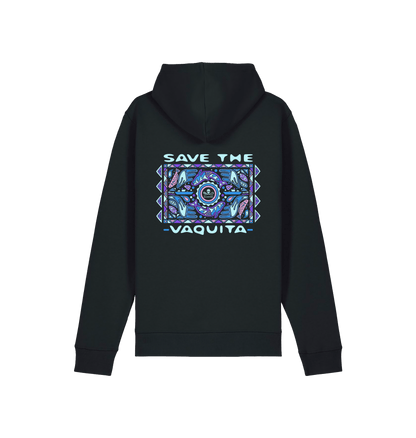 Black Printed Hoody Back