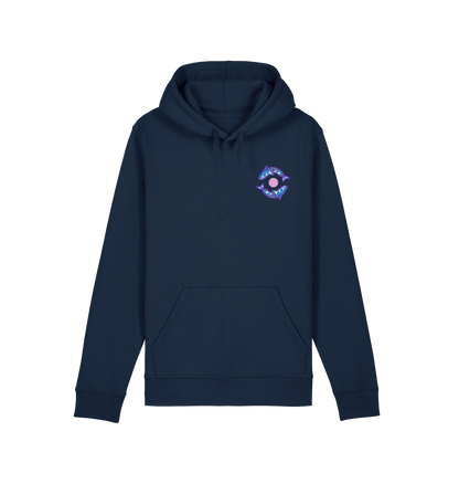 French Navy Printed Hoody Front
