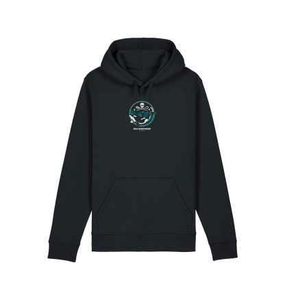 Black Printed Hoody Front
