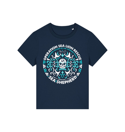 French Navy Printed T-shirt Front
