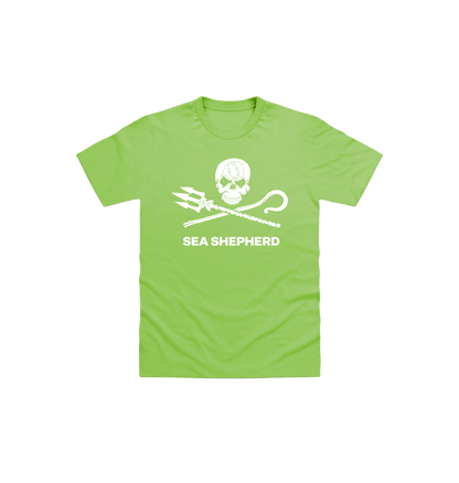 Lime Printed Kids T-Shirt Front