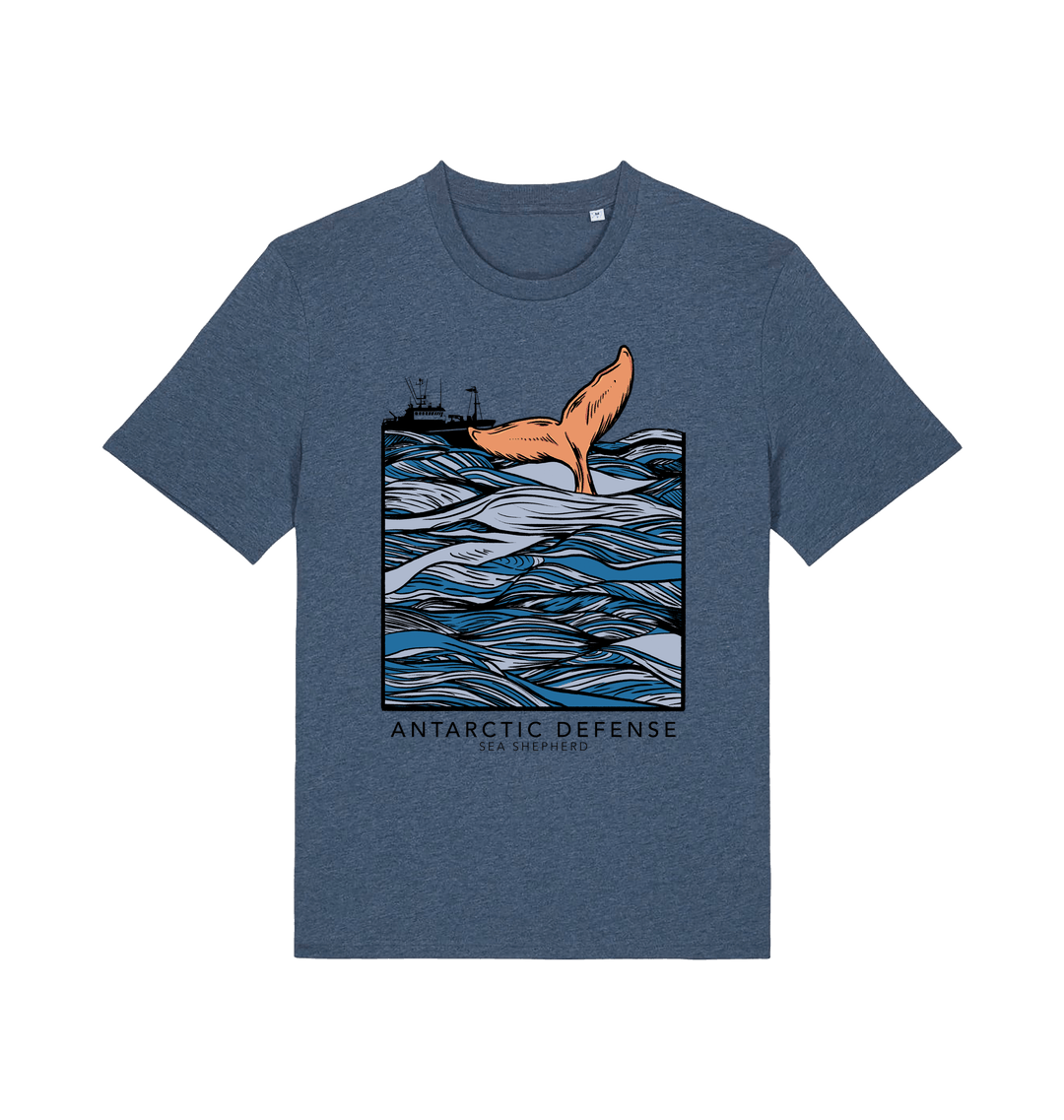 Dark Heather Blue Printed T-shirt Front