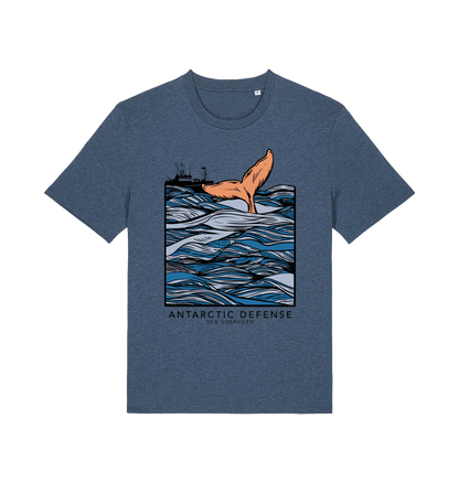 Dark Heather Blue Printed T-shirt Front