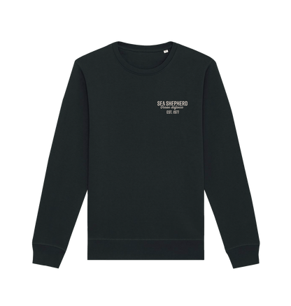 Black Printed Sweater Front