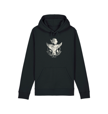 Black Printed Hoody Front