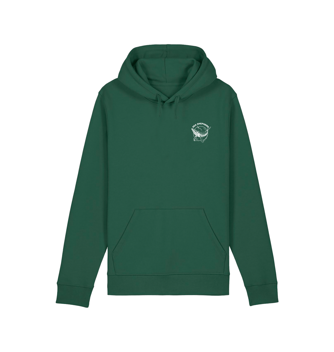 Bottle Green Printed Hoody Front