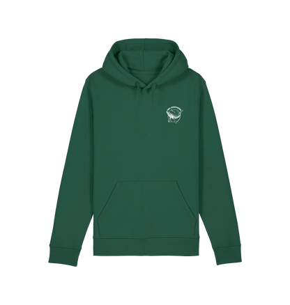 Bottle Green Printed Hoody Front