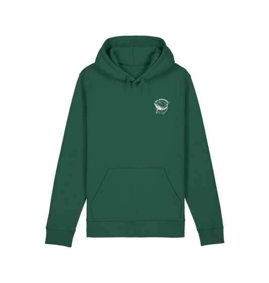 Bottle Green Printed Hoody Front
