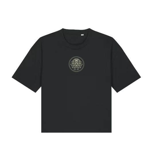 Black Printed T-shirt Front