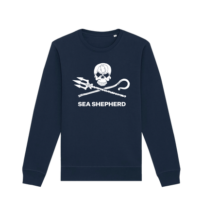 French Navy Printed Sweater