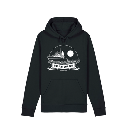 Black Printed Hoody Front