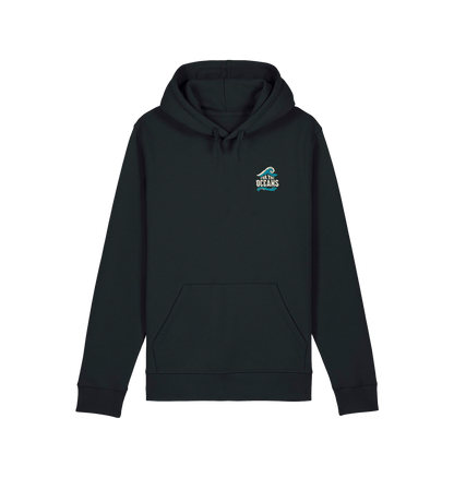 Black Printed Hoody Front