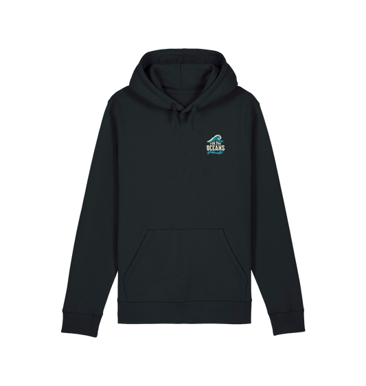 Black Printed Hoody Front