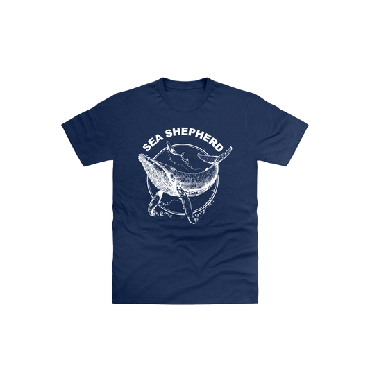 Navy Printed Kids T-Shirt Front