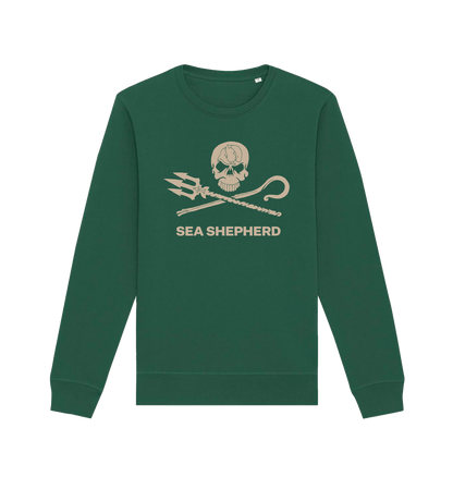 Bottle Green Printed Sweater