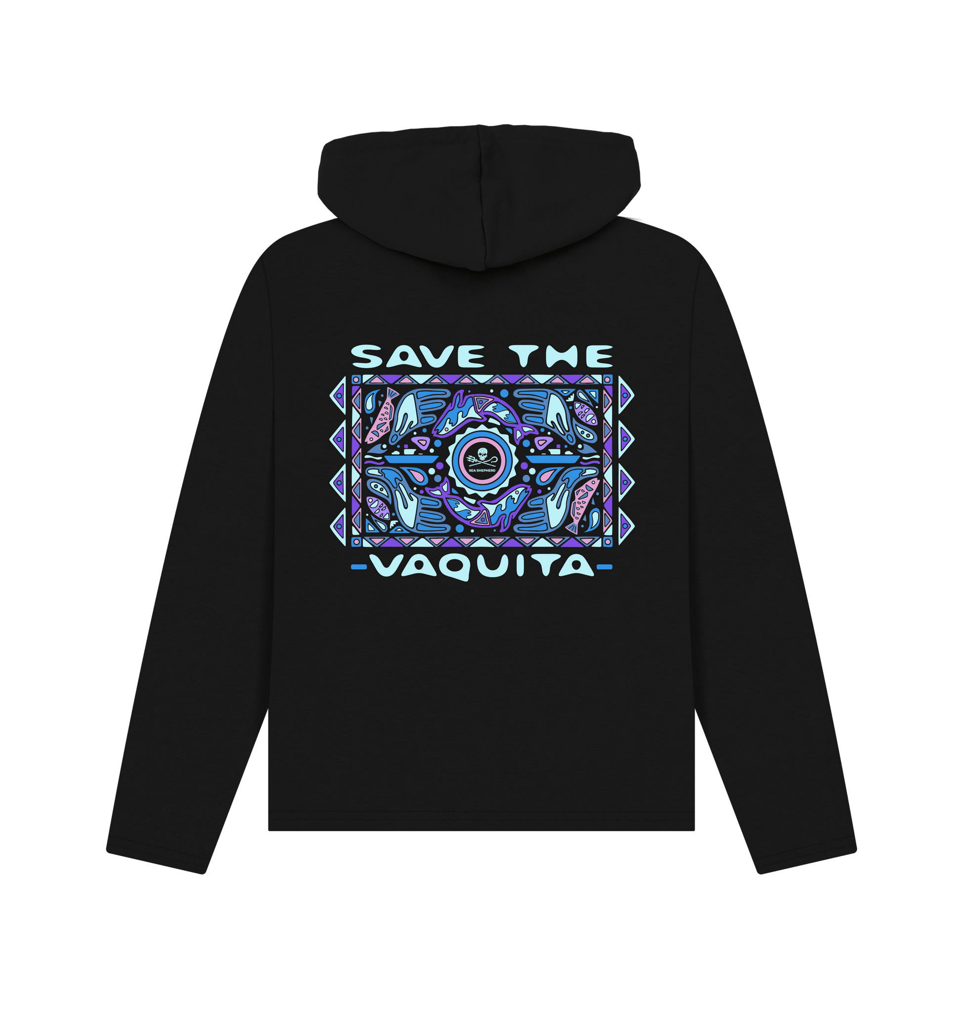 Black Printed Hoody