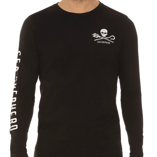 Black Printed Long Sleeve T Shirt