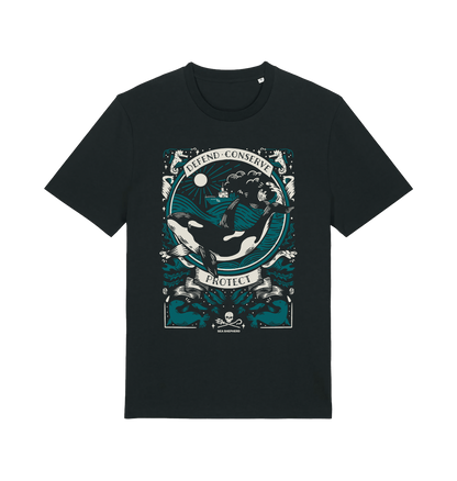 Black Printed T-shirt Front