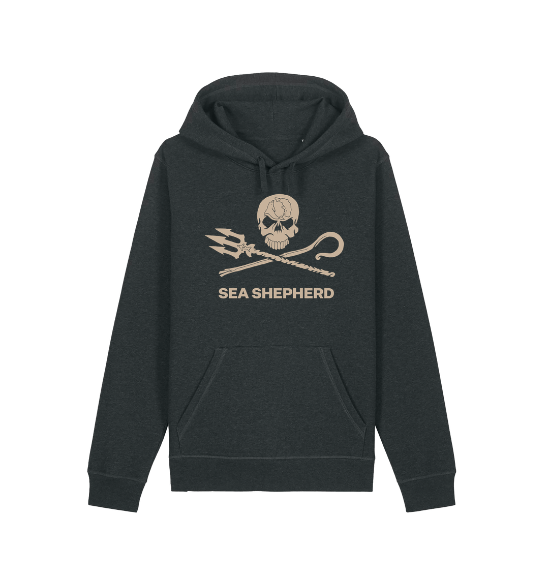 Dark Heather Grey Printed Hoody