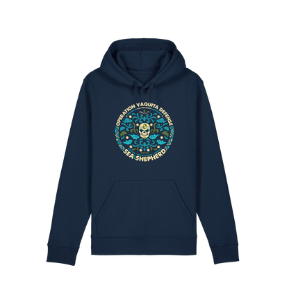 French Navy Printed Hoody Front