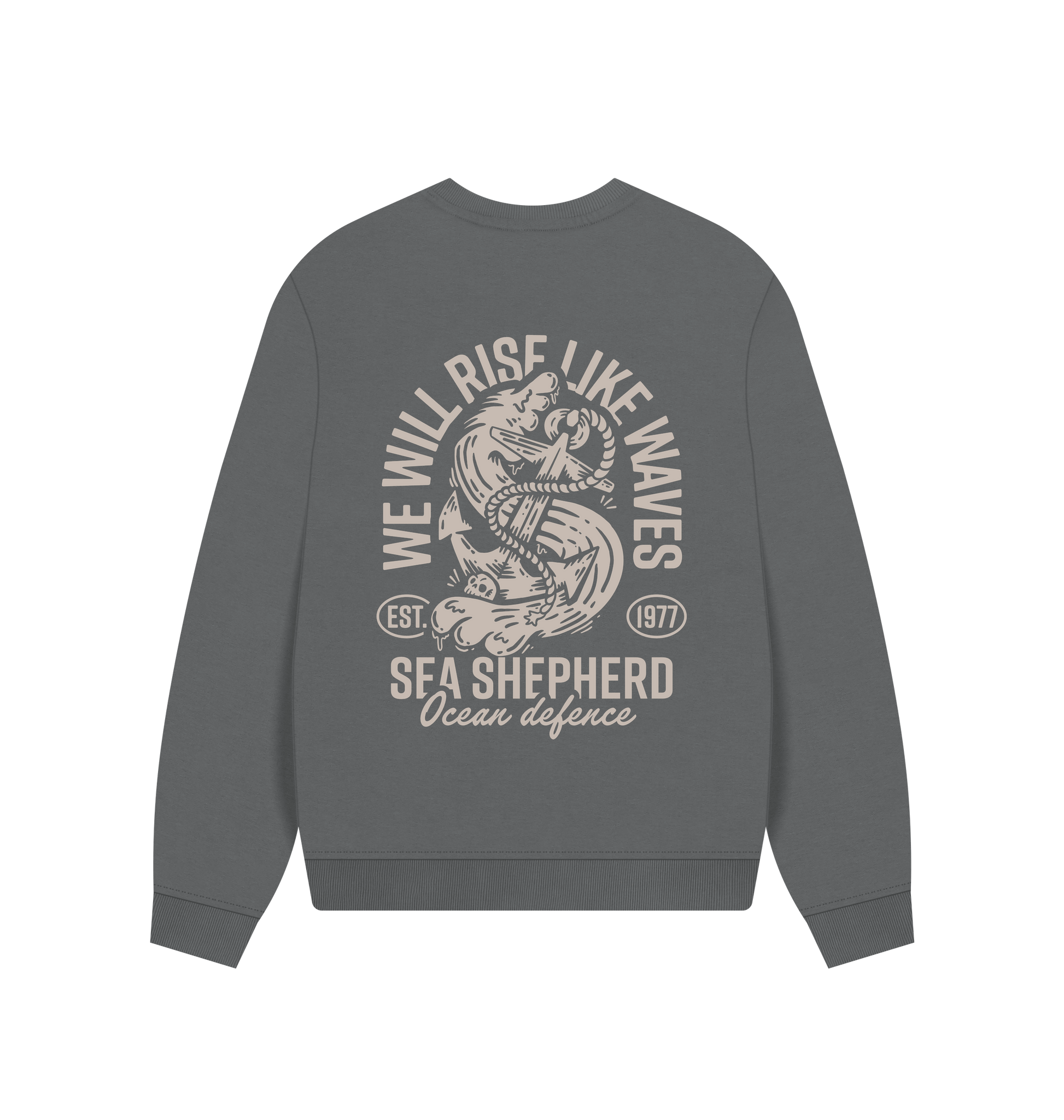 Slate Grey Printed Sweater
