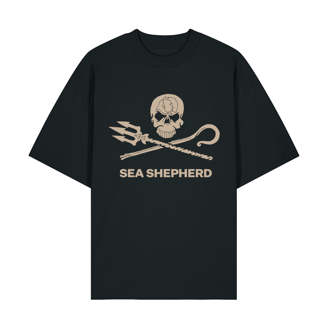 Black Printed T-shirt Front