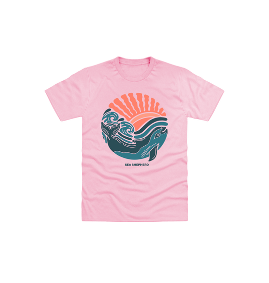 Light Pink Printed Kids T-Shirt Front