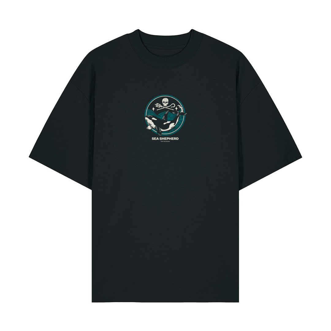 Black Printed T-shirt Front