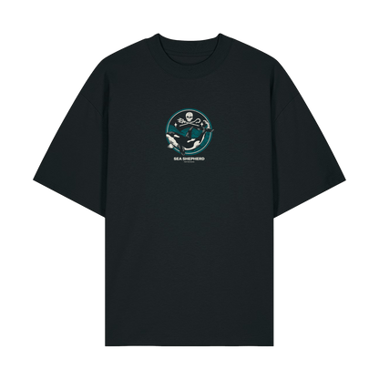Black Printed T-shirt Front