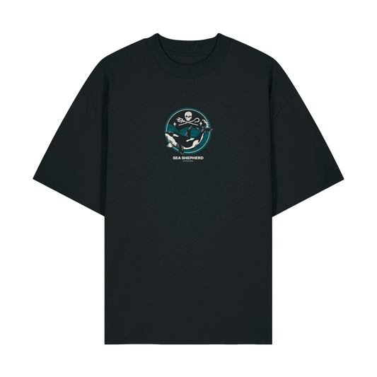 Black Printed T-shirt Front