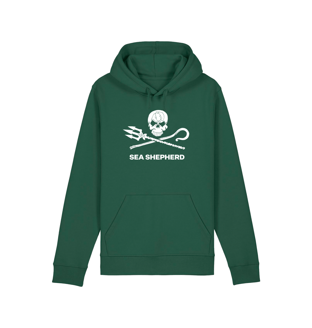 Bottle Green Printed Hoody Front